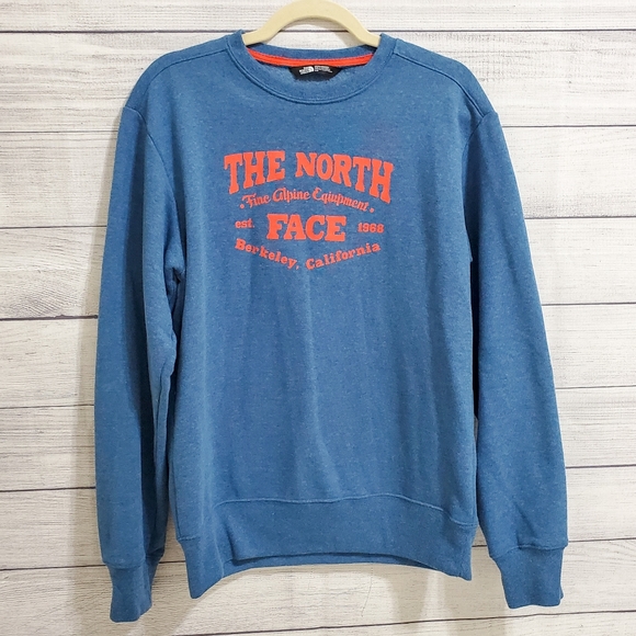 north face sweatshirt blue